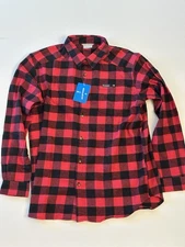 Columbia Cornell Woods Red Ombre  Flannel Shirt Mens Size ( L ) New With Tags 