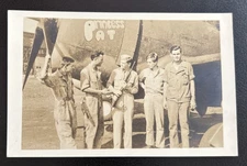 1944 USAAF Warhawk Airplane 3.5x4.5 Postcard with Nose Art s547