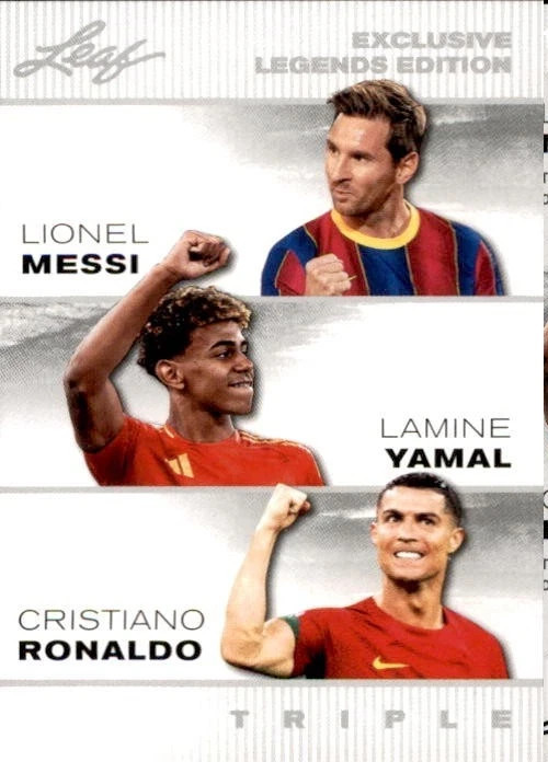 2025 LEAF "EXCLUSIVE LEGENDS" MESSI/YAMAL/RONALDO ELE-19 SOCCER