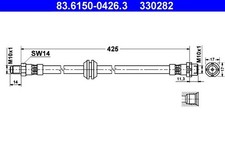ATE 83615004263 Bremsschlauch vorne für BMW E36 3er Z3 Coupe Roadster