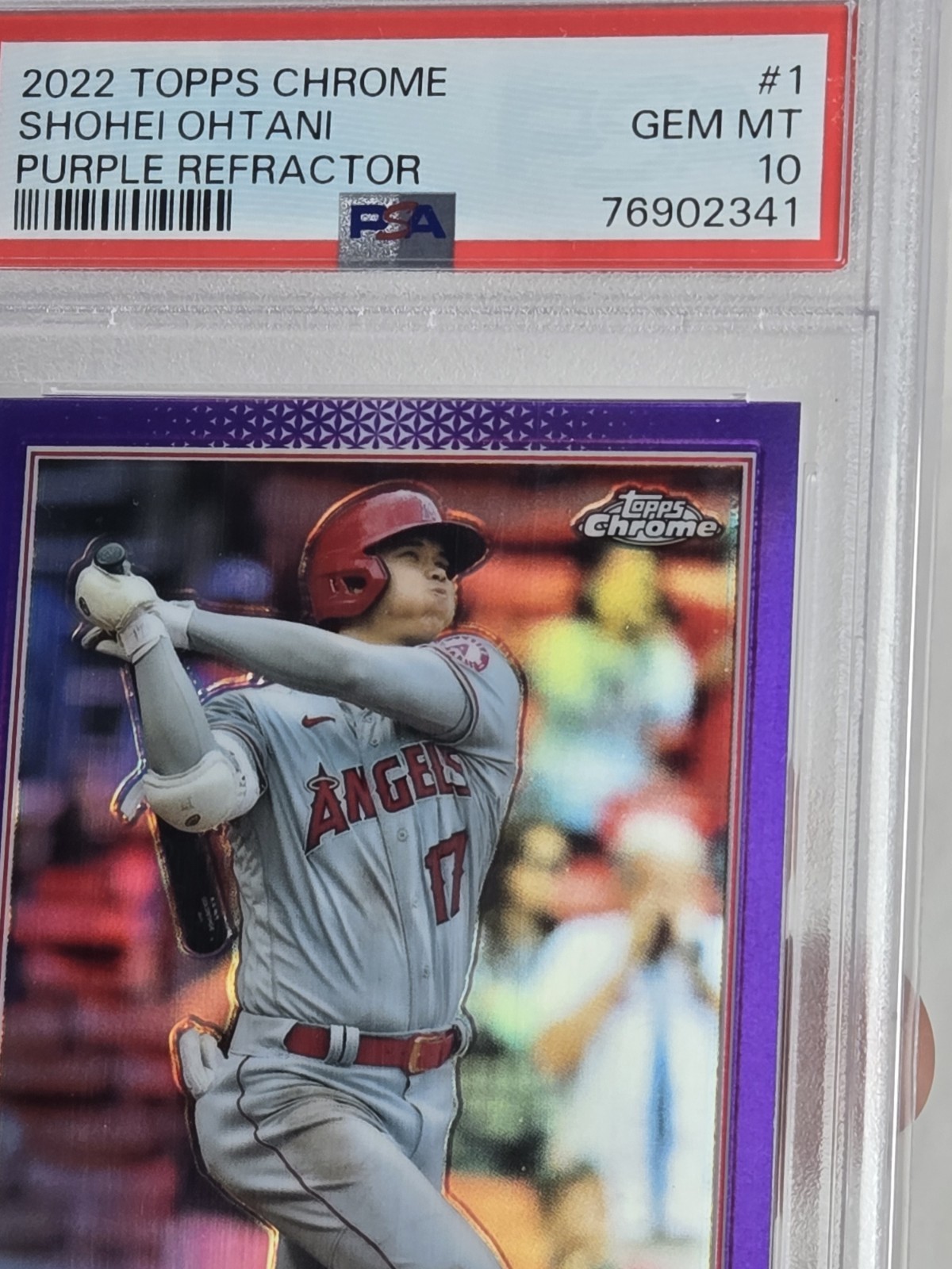 SHOHEI OHTANI PSA 10 2022 TOPPS CHROME #1 PURPLE REFRACTOR 187/250 ANGELS view 5