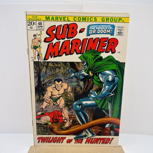 Sub-Mariner #48 (Vol. 2 Marvel Comics 1972) Namor - Gil Kane Cover Art VF+