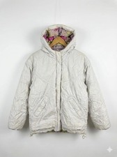 Chaqueta Puffer Vintage Blanca - Forro Estamp...