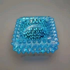 Vintage Fenton Hobnail Aqua Blue Votive Candle Holder /Ashtray / Salt Cellar