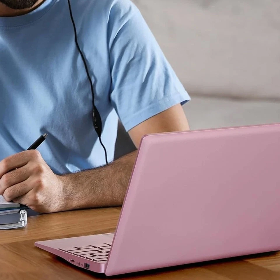 Windows 11 Laptop 10in Quad Core Notebook 8GB+128GB With Bluetooth WiFi Pink - Image 3 of 4
