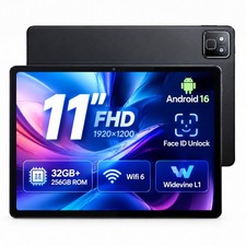 Android 16 Tablet 11" 2K FHD 32GB RAM 256GB ROM 7800mAh Wifi6 YouTube Google USA