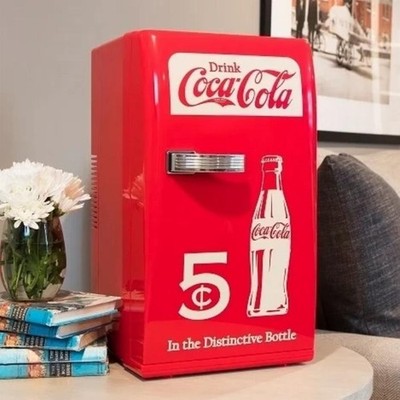 Coca-Cola 18 Can Retro Mini Fridge 12V DC 110V AC Cooler 22L (23 Qt)