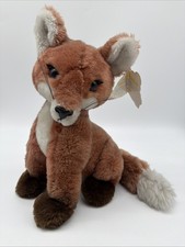 Vintage 1982 Dakin Realistic 12  Plush Stuffed Baby Red Fox Animal Toy WITH TAG