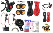 Universal UTV ATV SXS Scooter LED Turn Signal Horn Kit Street Legal 4 Way