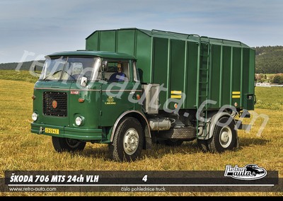 Postkarte TRUCK Nr. 04 - ŠKODA 706 MTS 24ch VLH (1968 - 1988)