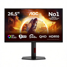 AOC Q27G4ZDR QD OLED 26.5" 2K QHD 2560 x 1440 240Hz HDR10 Gaming Monitor Black