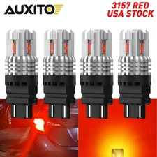 4Pcs 3157 3156 Red LED Tail Brake Stop Backup Reverse Turn Signal Light Bulb