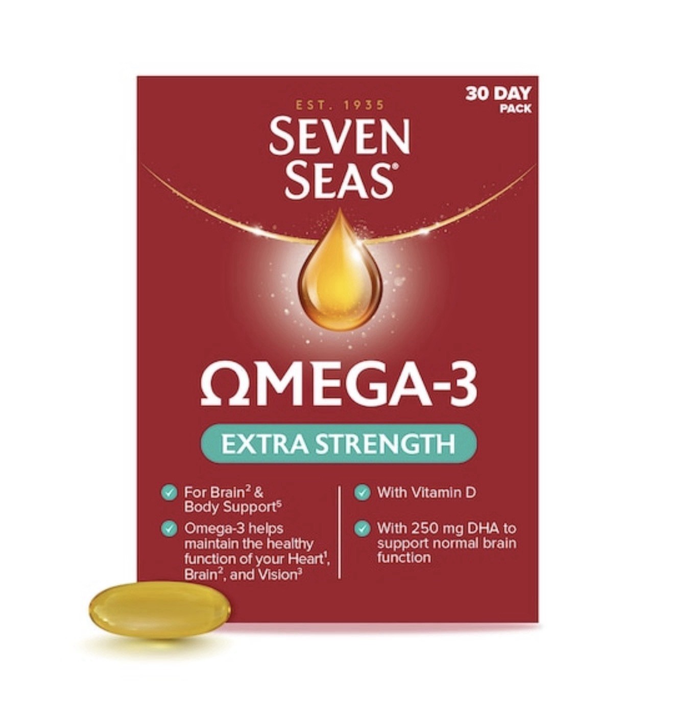 Seven Seas Omega 3 Max Strength 30 Capsules - Image 6