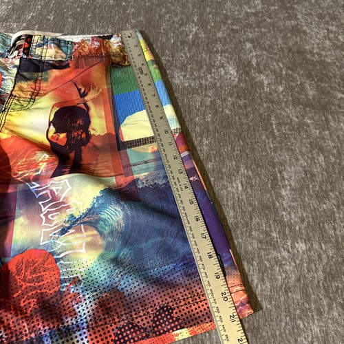 Billabong Mens 30 Board Shorts Multicolor Palm Skull Wave Surf Swim Trunks Logo - Bild 8 von 16