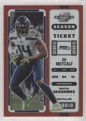 2022 Panini Contenders Optic Season Ticket Red Prizm 153/175 DK Metcalf #52 0r5l