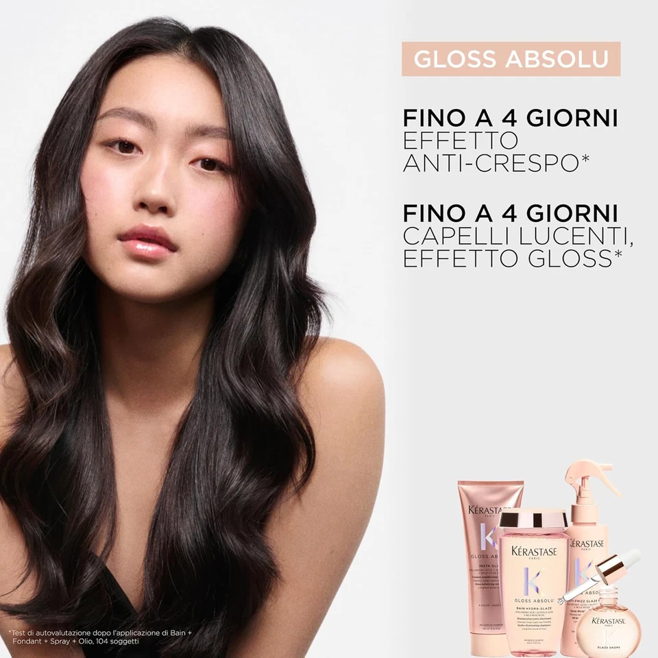 Kérastase Gloss Absolu, Shampoo per Capelli Crespi, Con Acido Glicolico, Acido I - Immagine 4 di 4