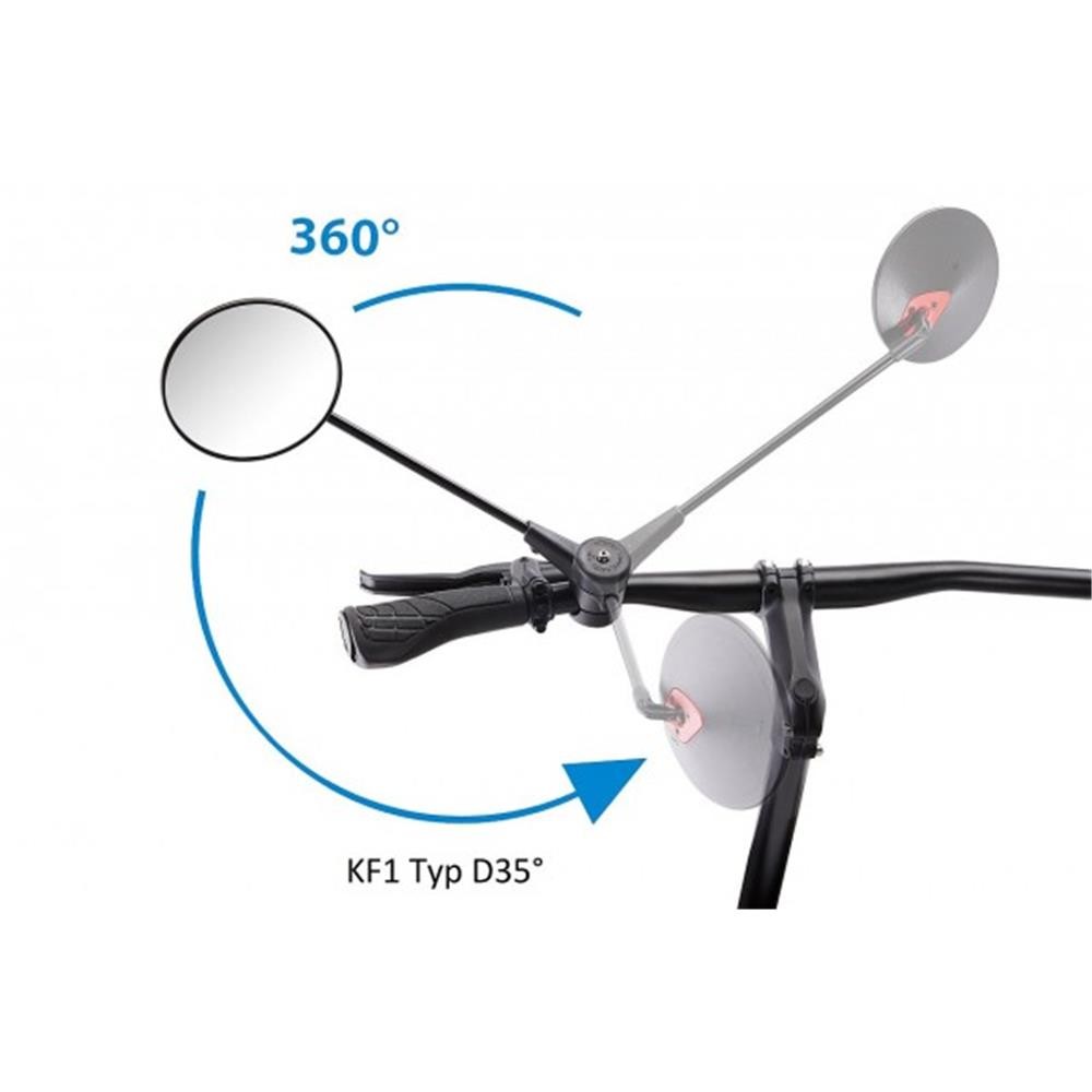 Fahrrad Spiegel Krampe universell 35 Grad konvex klappbar 360 drehbar KF1 11590₽