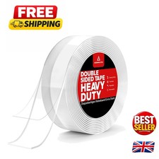 Extra Large Double Sided Nano Adhesive Tape - Ideal for Picture Hanging & Decor