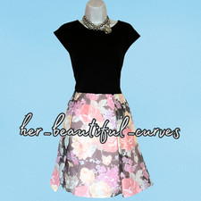 TED BAKER FLORAL PRINT WEDDING OCCASION PARTY DRESS TED SIZE 4 UK 14