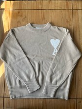 Ami Paris Cream Knitted Sweater- Size Large- Vintage Item