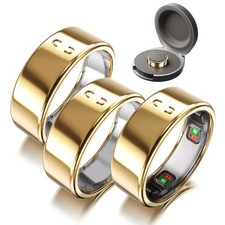 Nearockle Ring Cover for Oura Ring 5, Gold, Size 12, 3 Pack