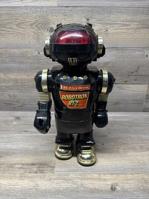 Vintage Toy Robot Robotron RT-2 Code 2003 AT-2-X  14'' FOR PARTS OR REPAIR READ !