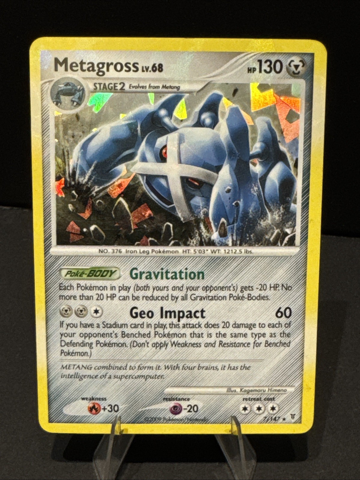 Metagross (Cracked Ice) 7/147 Supreme Victors Holo Pokemon Card (Holo Bleed)