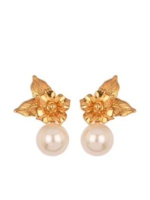 Jennifer Behr Gold Rici Earrings One Size New Womens Jewelry Pearl 