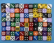 Huge Dice Collection - Translucent, Pearlized  Solid Colors Mixed Lot 88 Pieces