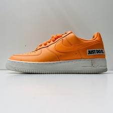 Scarpe stringate Nike Air Force 1 basse BQ5360-800 da uomo in pelle arancione taglia 9,5
