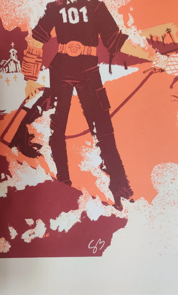 Litografía firmada por Fallout 3 "Trailblazer" Giclee edición limitada #89/250 rara Foto 2 de 4