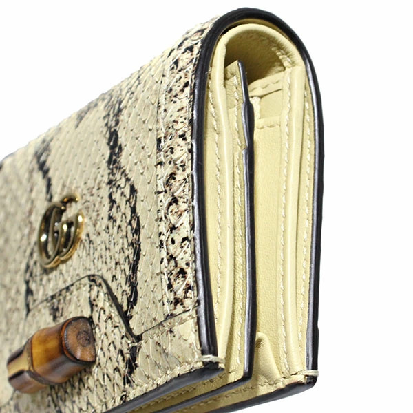 GUCCI 658244 Python Wall Bifold Card Case Used - image 4