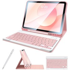 for iPad 11th 10th Generation Case with Keyboard with Pencil Holder and Magne...