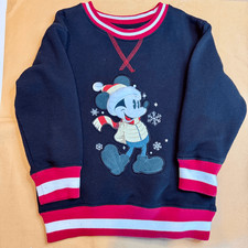 Mickey Mouse Holiday Sweatshirt Disney Parks KIDS Size 4 Christmas Preowned