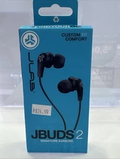 JLab JBuds 2 Signature Earbuds with 3.5 mm Headphone Jack in Black Pearl - NEW