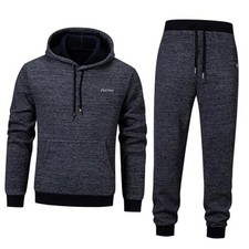 Mens Tracksuit 2 Piece Hoodies Sweatsuit Men Casual Athletic Medium Navy