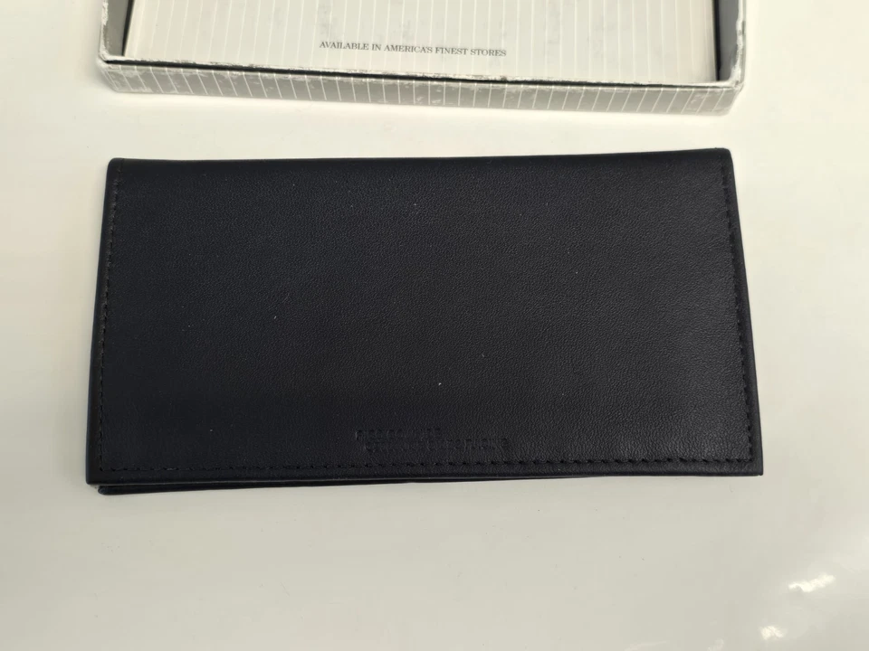 Tony Stewart #20 Nascar Winston Cup Champion Chequera Cubierta Cuero Negro Rico Foto 3 de 4