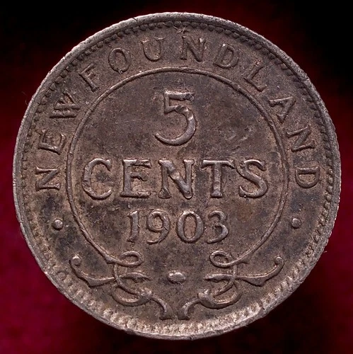 1903 Newfoundland 5 Cents — photo from the most recent tracked eBay sale