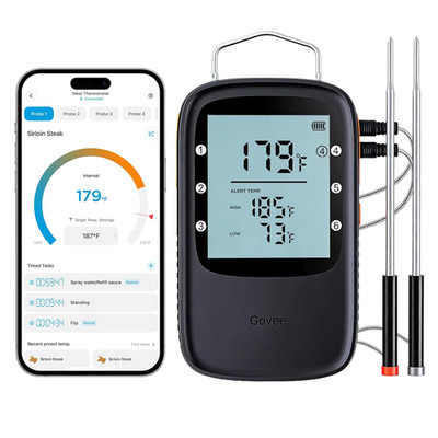 Bluetooth Meat Thermometer with Dual Probes for Grilling and Smoking