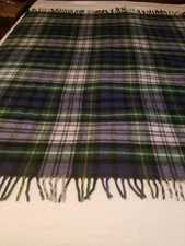 Plaid Wool blanket/Throw 55X53 Warm/Cozy/Heirloom quality/?Famous Maker/designer