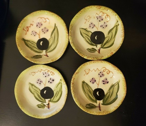 4 Pieces Scott's Of Wisconsin Simply Tuscan Crafted Ceramic Oil Dish Set( 2 set) - Picture 8 of 23
