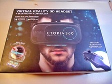 Utopia 360 Virtual Reality 3D Headset  Bluetooth Controller New In Box