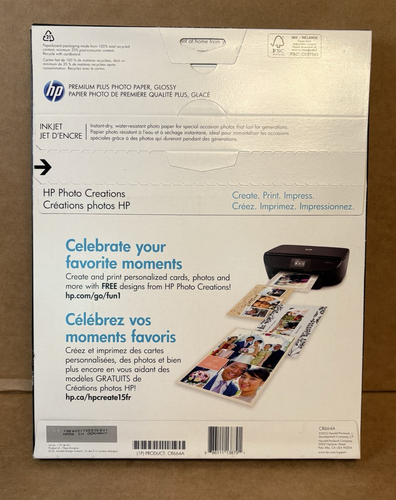 HP Premium Plus Photo Paper 80 lbs. Glossy 8-1/2 x 11- 50 Sheets/Pack CR664A - 第 2/6 張圖片