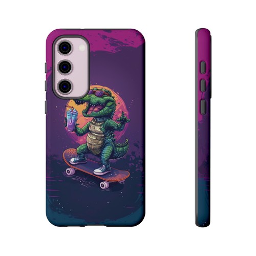 Crocodile Skateboard Retro Phone Case for iPhone, Samsung Galaxy, Pixel - 第 107/139 張圖片