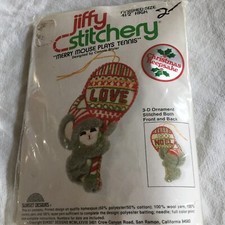Jiffy Stitchery Merry Mouse Plays Tennis  103 Sealed Needle Craft Kit