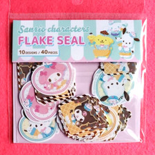 Sanrio Characters 10 Designs 40 Pieces Flake Seal Stickers Japan Limited
