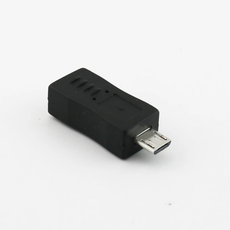 1pc USB Micro 5 Pin Male To Mini 5 Pin Female Jack Converter Adapter Straight - Image 3 of 4
