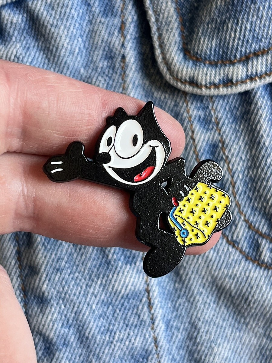 Retro Felix The Cat With Doctors Bag Enamel Pin - Excellent