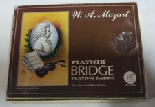 Vintage PIATNIK Double Deck Bridge Playing Cards - W. A. MOZART