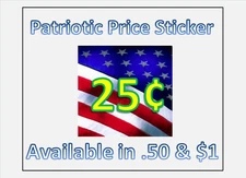8 US Flag Vending Labels Price Stickers Candy Gumball